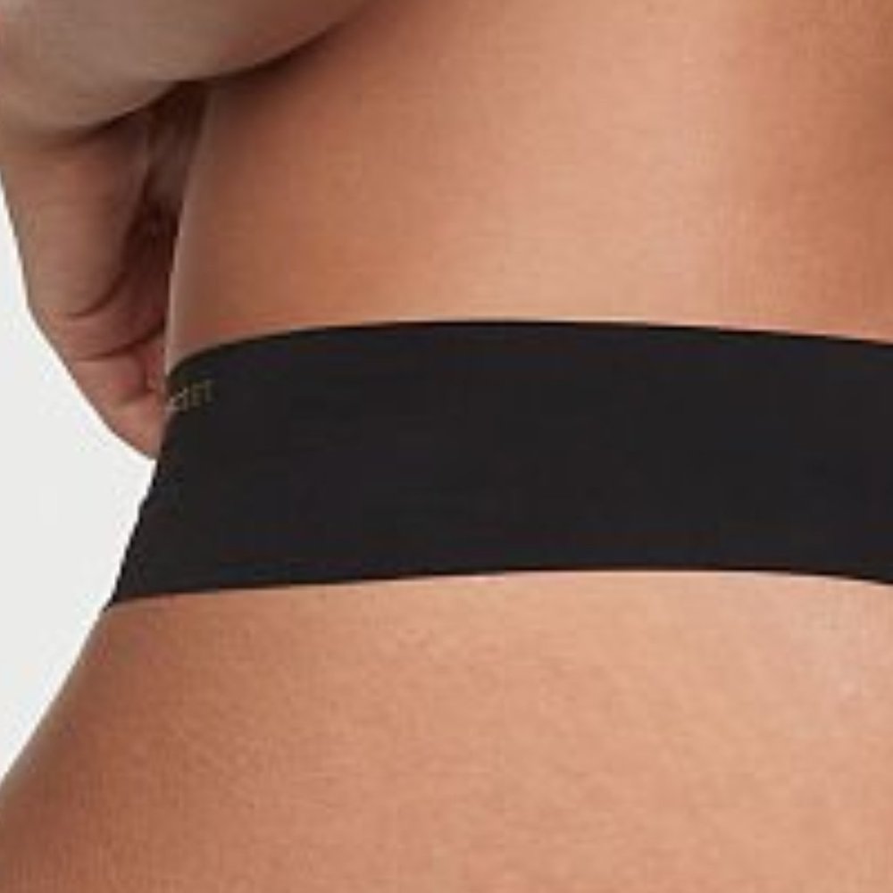 VS XXL SEXY ILLUSIONS BY VICTORIA'S SECRET No-Show Thong Panty Black Classic NWT - Picture 8 of 12